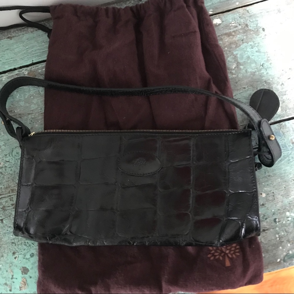 Mulberry clutch with handle